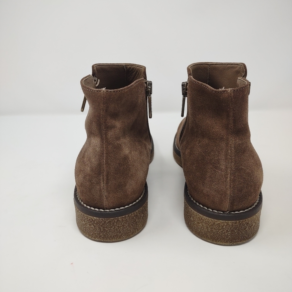 NEW Italeau Foliana 37.5 brown suede ankle boots booties NWOB - Picture 8 of 11